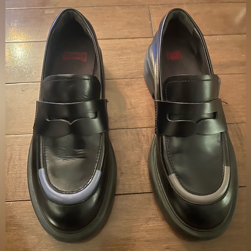 Camper Twins Black Loafers